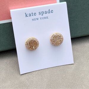 Kate Spade Sparkling Gold Round Earrings